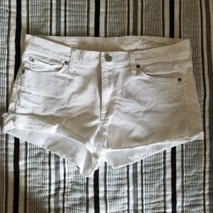 Gap white denim shorts